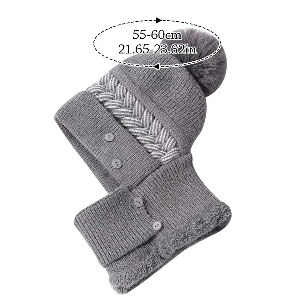 Set di sciarpe per cappelli invernali caldi alla moda, passamontagna foderato in pelliccia antivento, scaldacollo morbido casual da donna