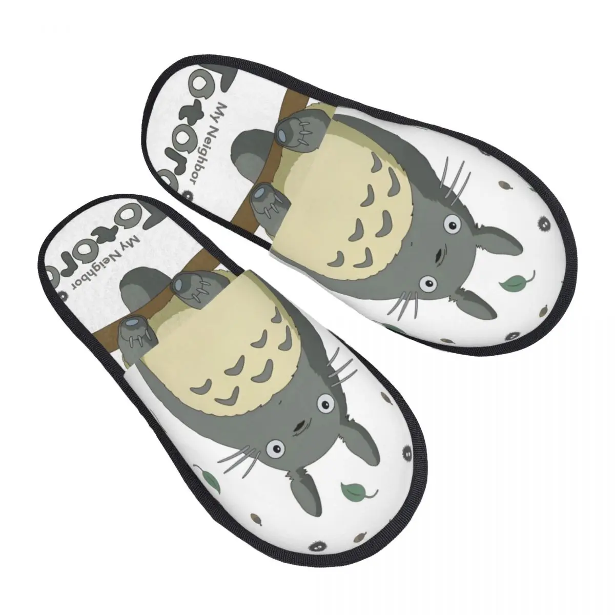 Cartoon Funny Cute T-Totoros Winter Slippers Indoor Cozy Memory Foam Slides Anti Slip