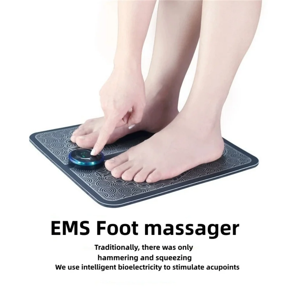EMS Foot Massager Pad Rechargeable Electric Muscle Massage Relaxation Trainer For Massage Fitnes Outdoor Sport Home Family Relax