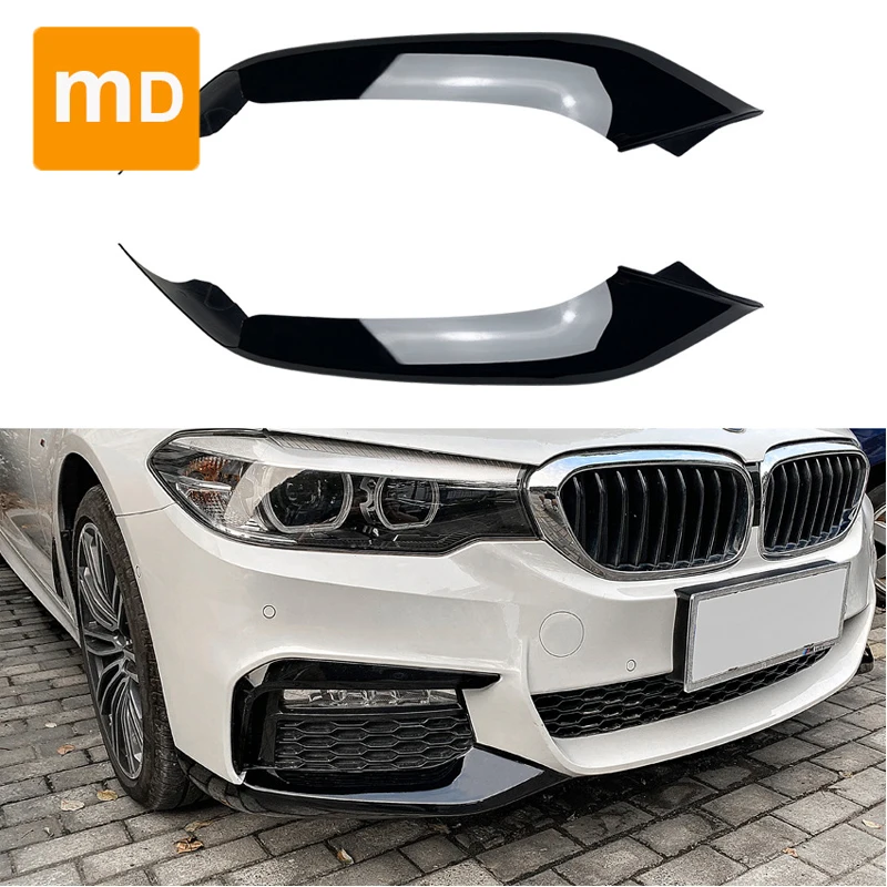 

For BMW 5 Series G30 M Sport 525i 530i 2018-2020 Glossy Black Bumper Diffuser Spoiler Body Kit Splitter Car Accessories Upgrade