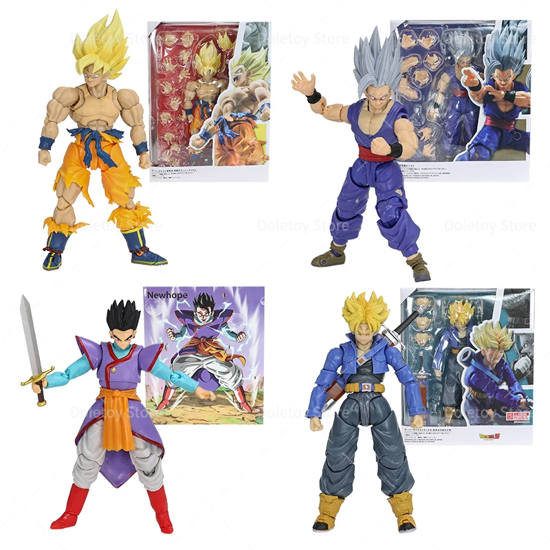 Dragon Ball Z Son Goku Trunks Figure SHF S.H.Figuarts Goku War Damage Super Saiya Anime Action Figures Model Toys Birthday Gift