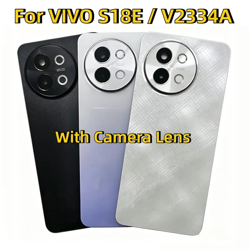 Battery Back Cover For VIVO S18E V2334A Back Door Replacement Battery Case, Rear Housing Cover With Camera Lens +Adhesive