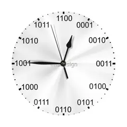 Binary Numbers Binary Wall Clock Room Decoration Clock Must-have Ornament Round