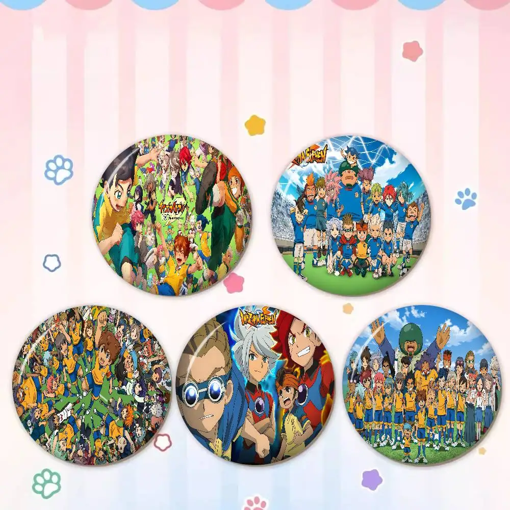 I-Inazuma E-Eleven Anime Anime Button Pin Handmade Brooch for Clothes Cartoon Badge Backpack Decoration Jewelry Accessories