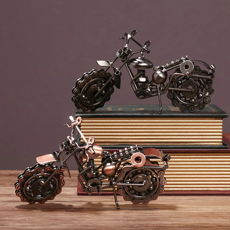 Iron Vintage Harley Motorcycle Model Model Packing Home Decoration Office Desktop Metal Crafts Factory