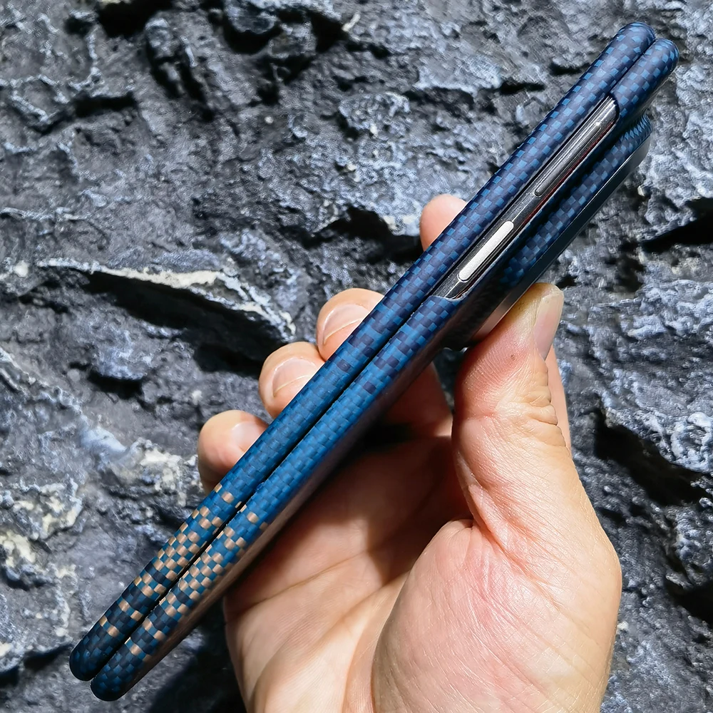 Carbon Fiber Fabric Aramid Hinge Protection Case For Huawei Mate X7 High quality Shockproof Protective Phone Cover