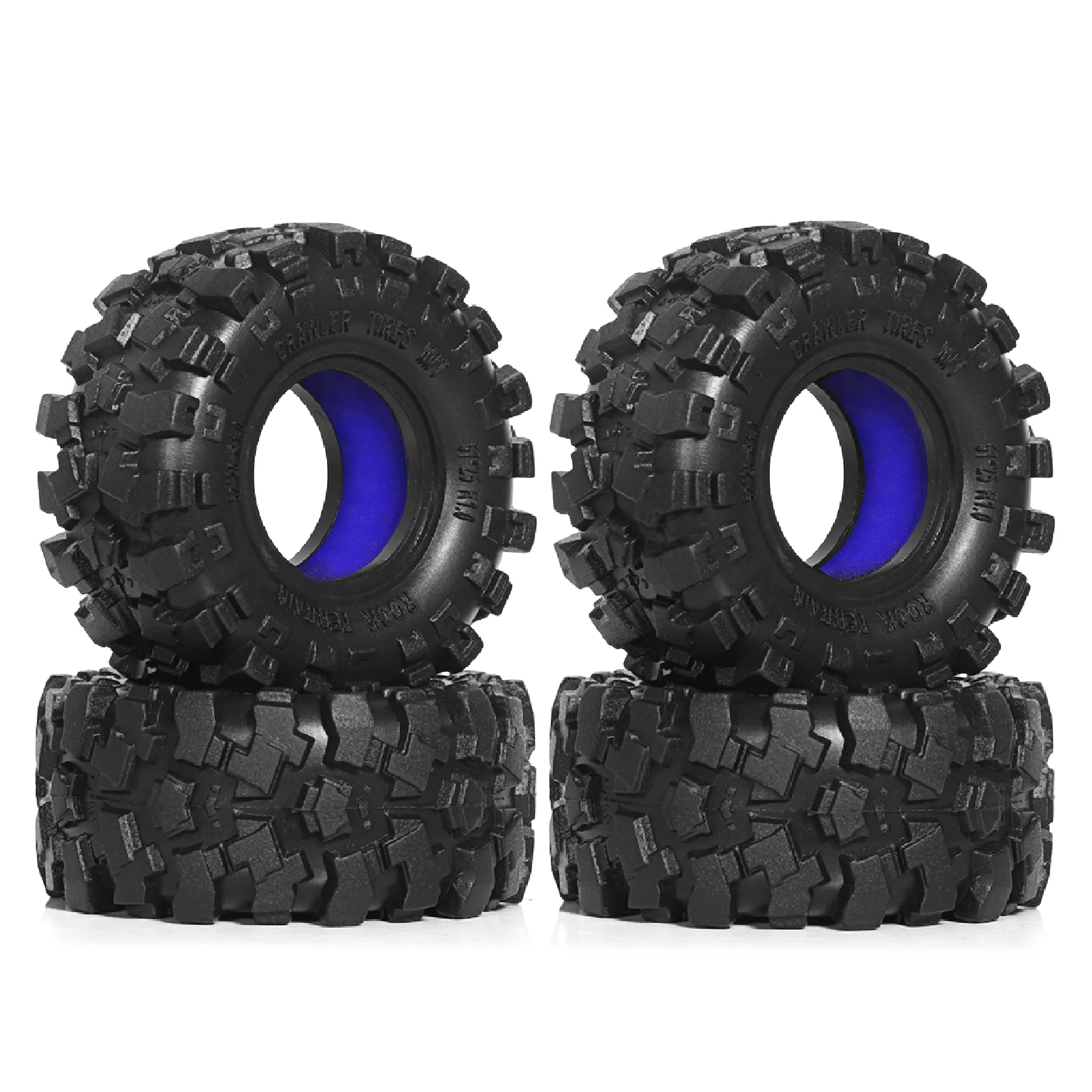 4pcs 1.0'' tire 57 * 26MM with Silicone Inserts for RC Crawler Car 1/18 1/24 TRX4M F-150 Axial XC-1 RTR SCX24 AX24 FMS FCX24