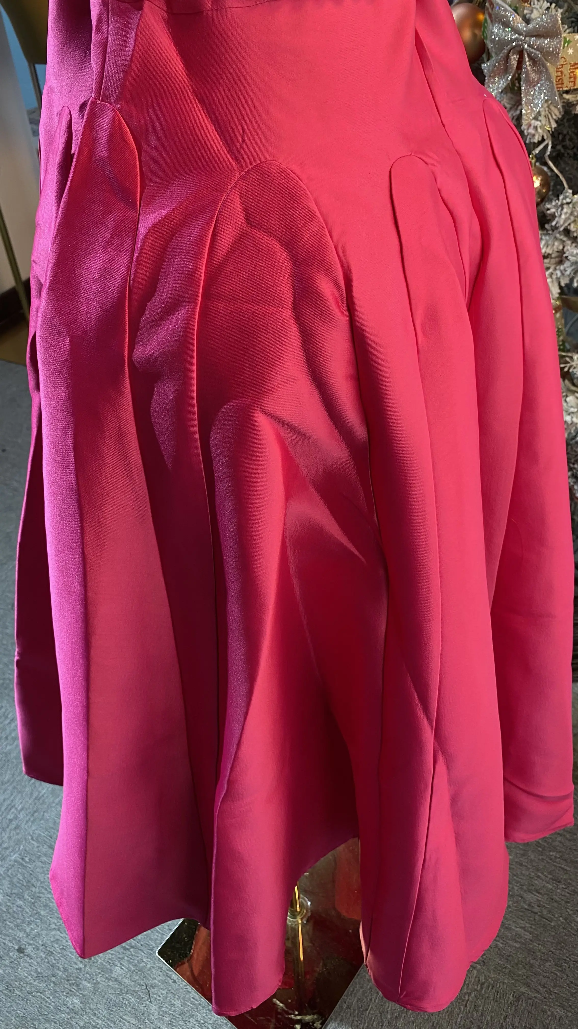 فستان أنيق مصمم حسب الطلب بأكمام مرفرفة ورقبة على شكل حرف V وقصة ضيقة، فستان مأدبة أنيق-GZXX337 #4