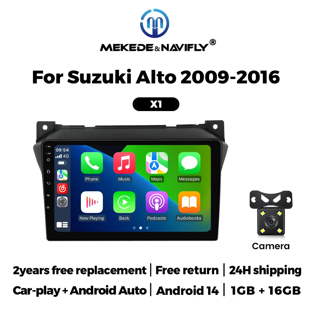 Android 14 Autoradio Voor Suzuki Alto 2009-2016 Autoradio Multimedia Speler GPS Navigatie Draadloze Carplay Android dauto WIFI