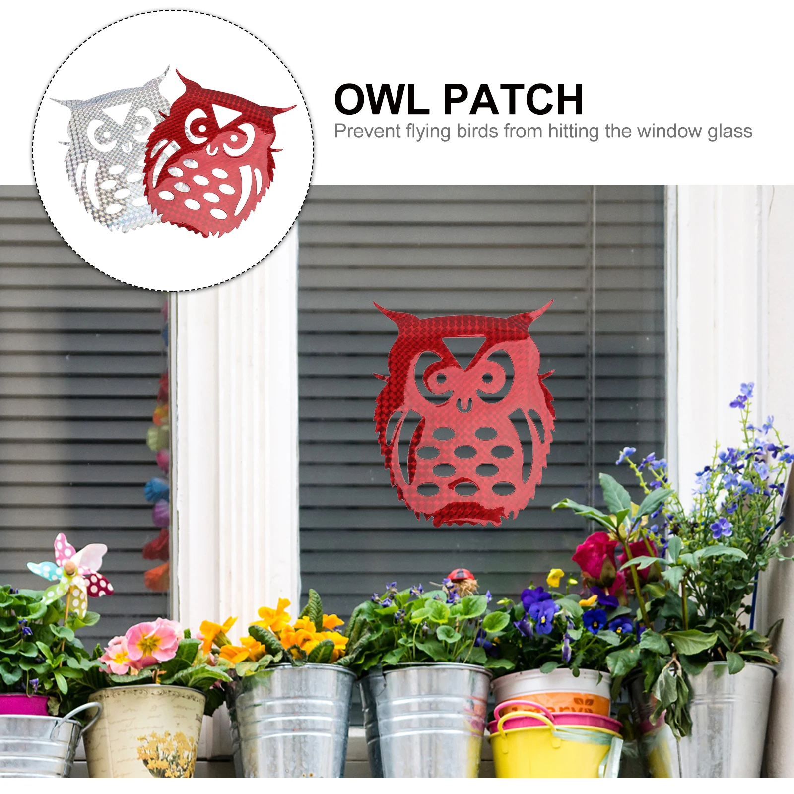 

20 Pcs Owl Blinder Stickers Reflective Bird Repellent Device Repellent Device 10 Pieces Per Pack Anti Bird
