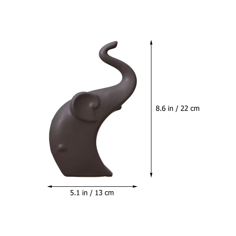 2Pcs Elegant Ceramic Elephant Couple Figurines Home Decoration Long Life Good Luck Gift Idea Elephant Couple Decoration