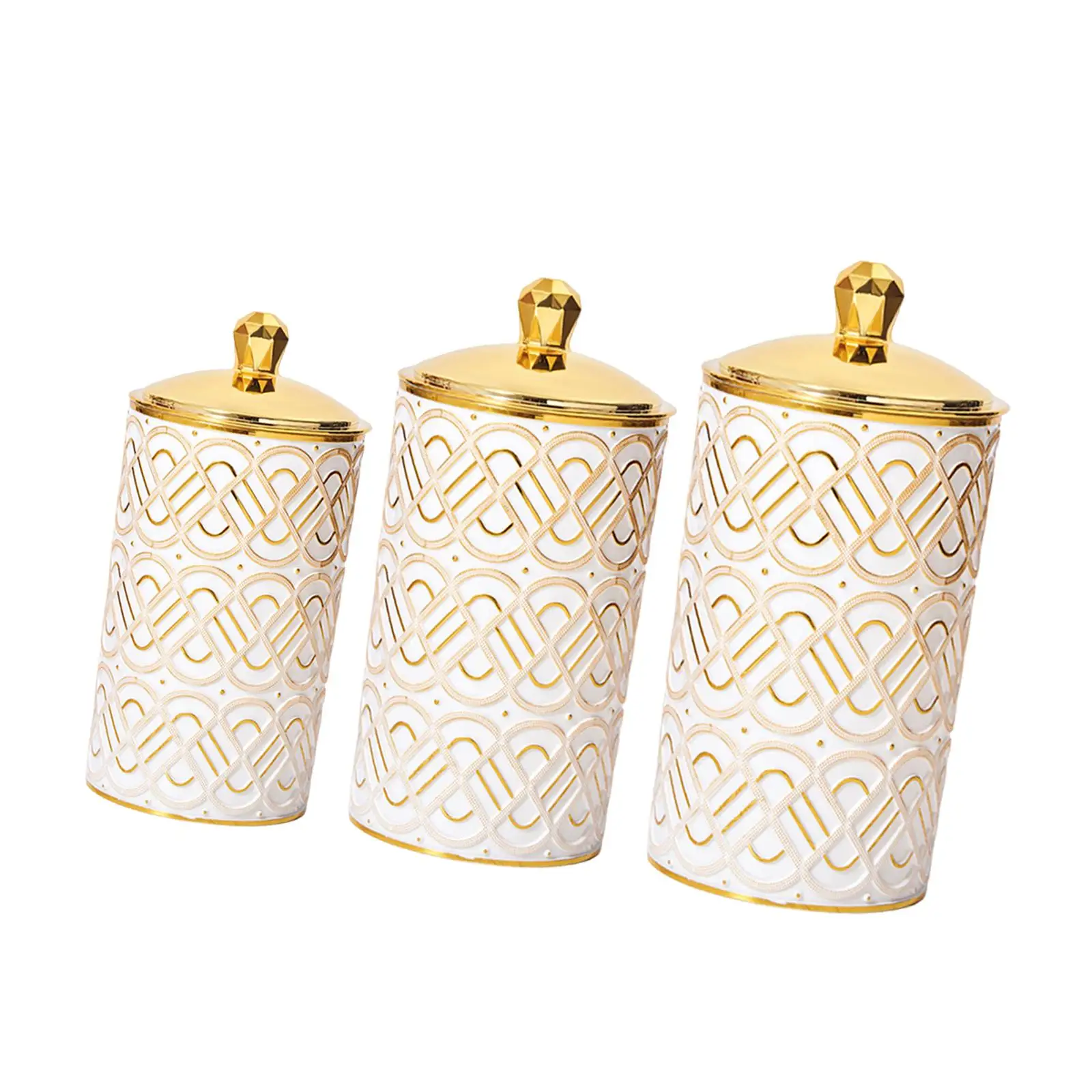 3x Storage Jars with Lid Kitchen Canister Reusable Multipurpose Airtight Candy Jar for Pasta Candies Nuts Dining Room Wedding