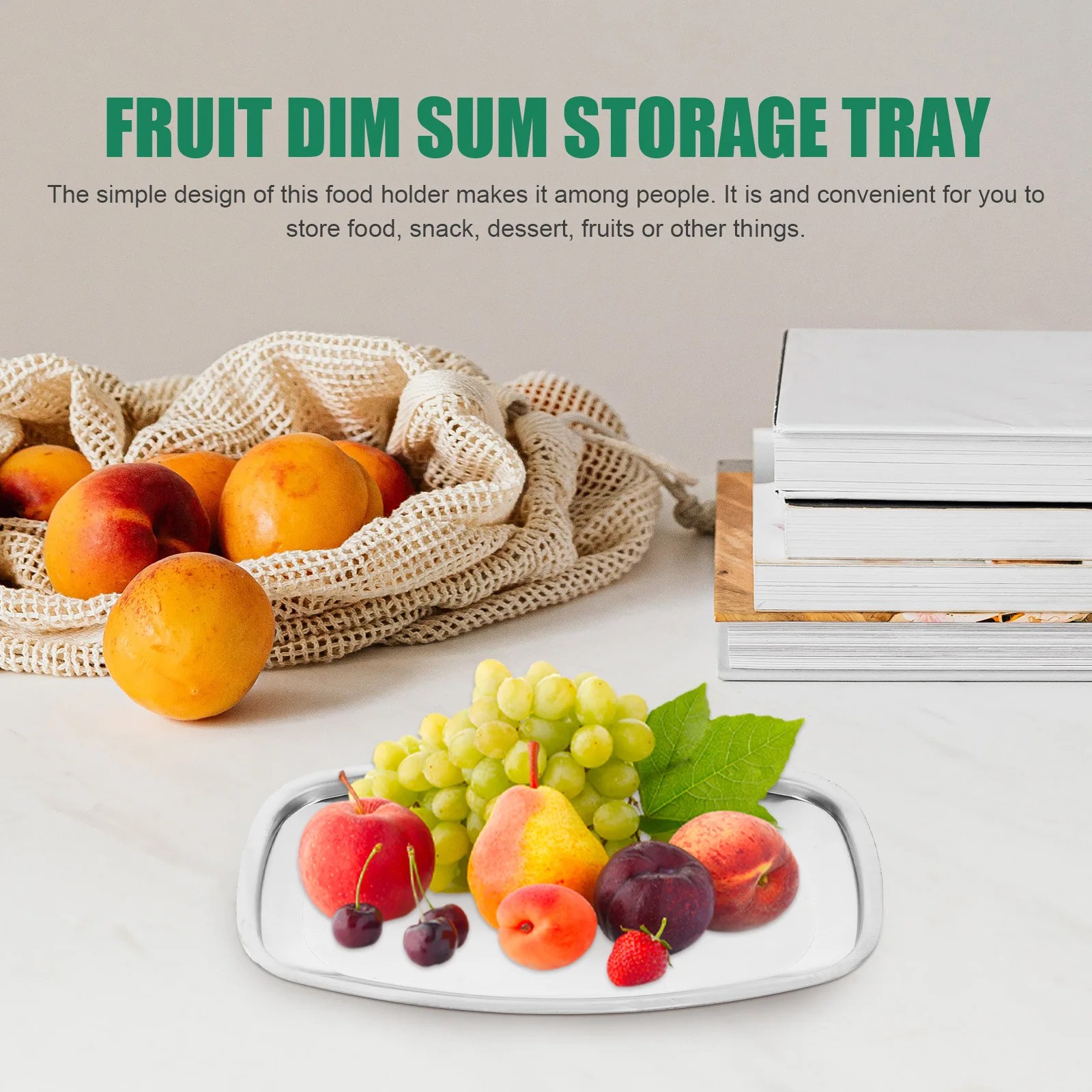 

Stainless Steel Tray Service Serving Glass Platter Trays Snack Decorative Towel Dish Rectangular Food Outdoor