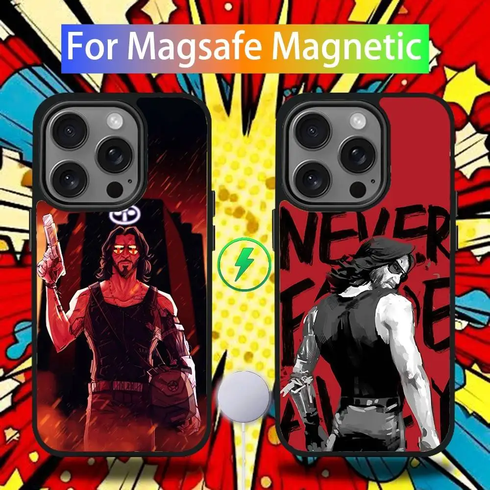 

C-Cyberpunk J-Johnny Silverhand Phone Case For iPhone 17,16,15,14,13,12,11,Pro,Max,Plus,Mini,SE4,E Magsafe Wireless Charging