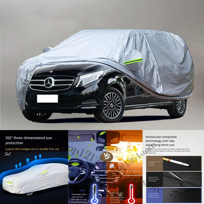 

For Mercedes Benz V Class fit Outdoor Protection Full Car Covers Snow Cover Sunshade Waterproof Dustproof Exterior Car covere