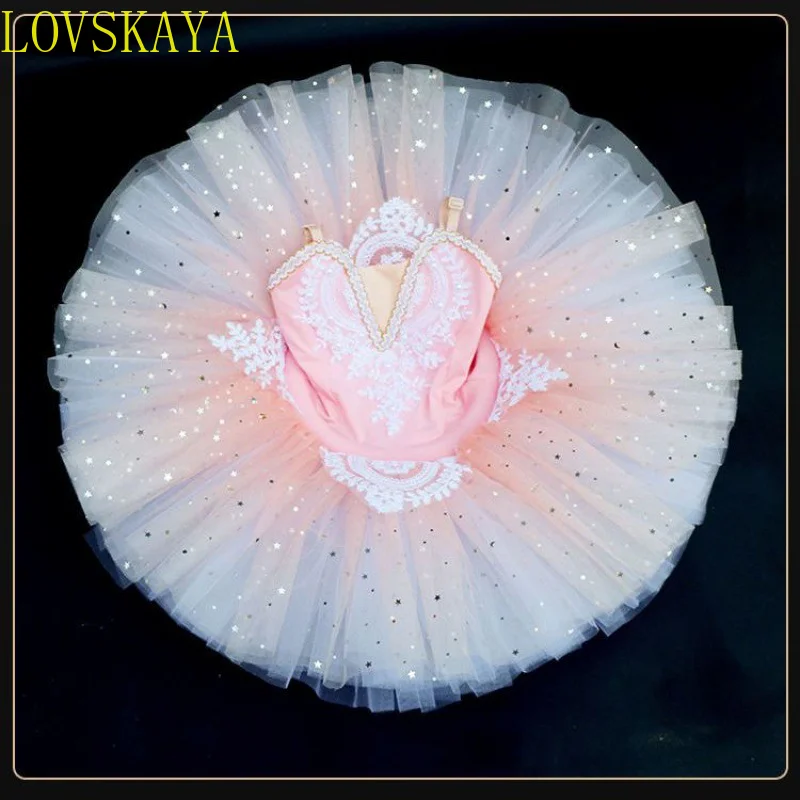 Jupe de ballet à paillettes pour enfants, robe de princesse pop, tutu de ballet pour filles, vêtements de performance, olympiques de danse contemporaine pour enfants