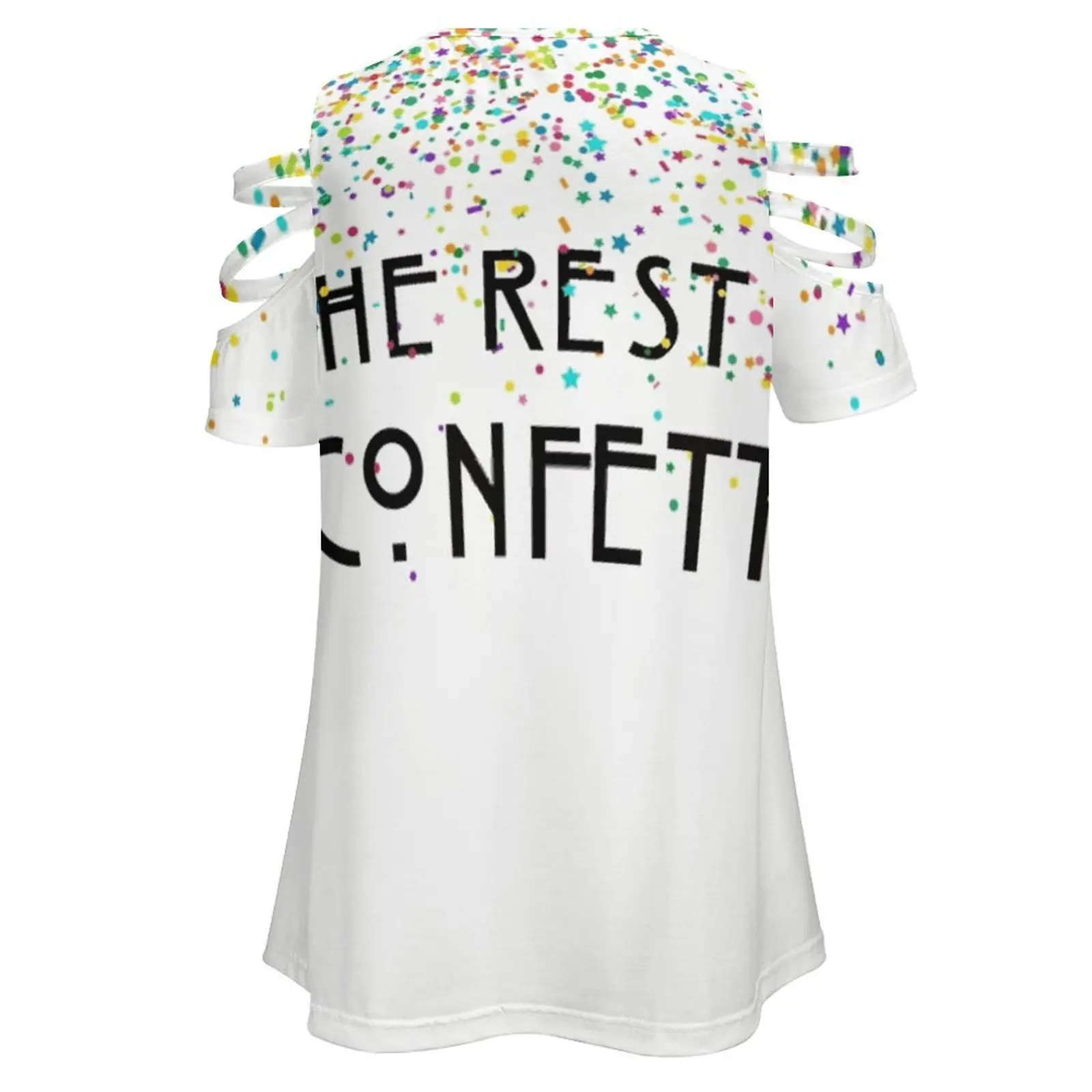 The Rest Is Confetti، The Haunting Of Hill House، قميص شيرلي الجديد بسحاب مكشوف الأكتاف وأكمام قصيرة للنساء