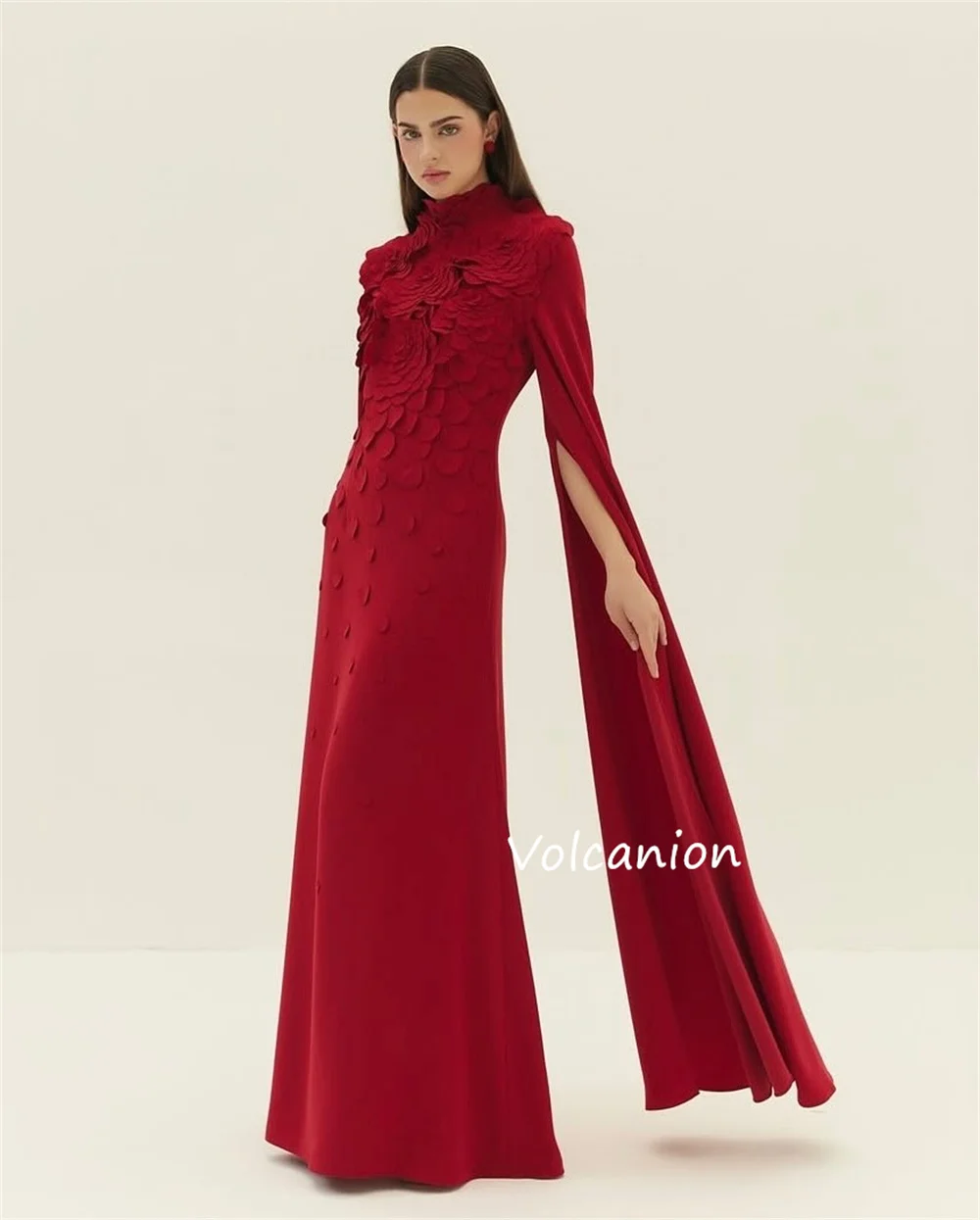 Длинные платья трапециевидной формы с высоким воротником и аппликацией по индивидуальному заказу, классические изысканные вечерние платья для выпускного вечера