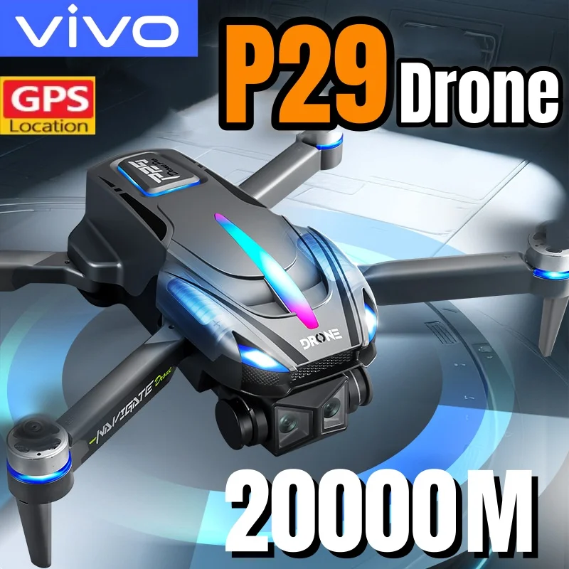 Мини-дрон VIVO P29, 8K HD камера, GPS, предотвращение препятствий, аэрофотосъемка, бесщеточный двигатель, складной радиоуправляемый квадрокоптер, детская игрушка