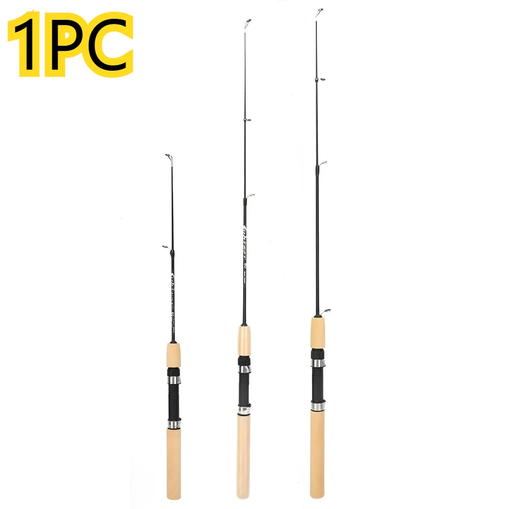 60/80/100cm Ice Fishing Pole Portable Carbon Fish Pole Light Weight River Comfortable Grip Shrimp Fishing Rod Lure Fishing Rod F