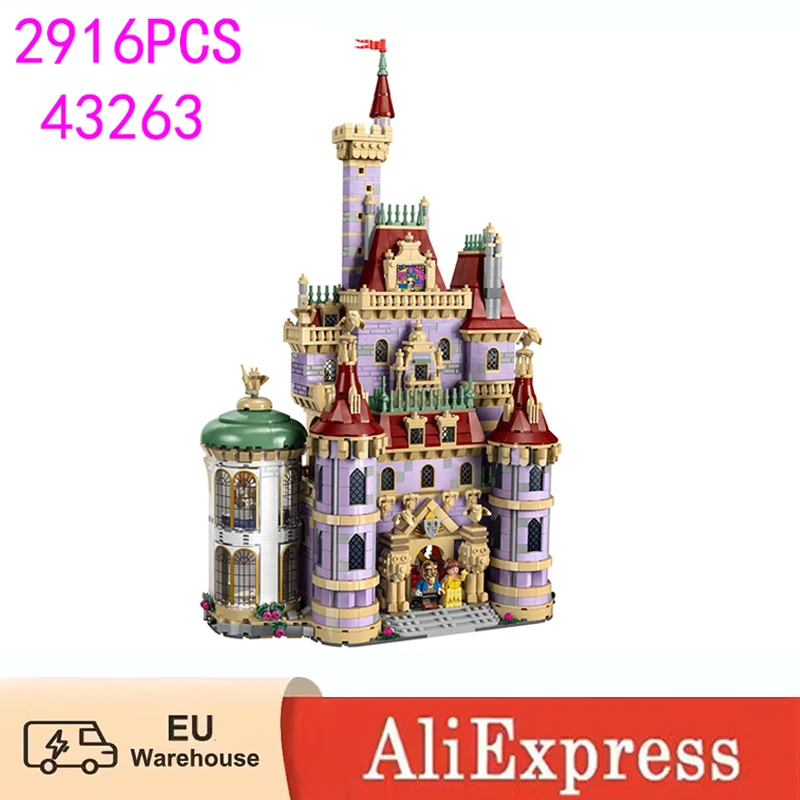 2916 pièces romantique princesse château modèle bloc de construction ensemble briques jouet pour adultes filles cadeau d'anniversaire Compatible avec l'ensemble 43263