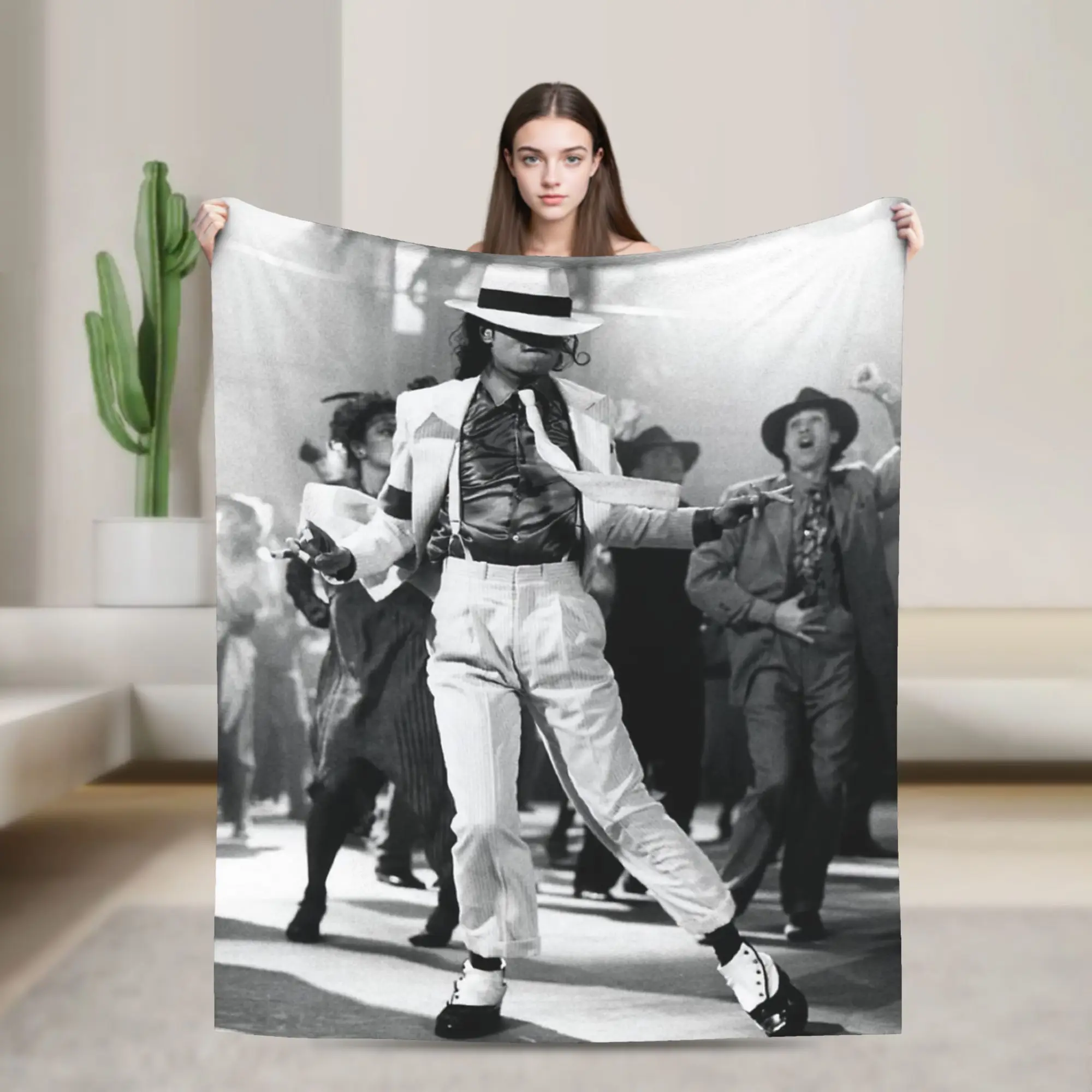 MJ king of pop Iconic Moment Coral Fleece Plush Throw Blankets Michaels Jacksons Blankets for Bedding Car Super Warm Quilt