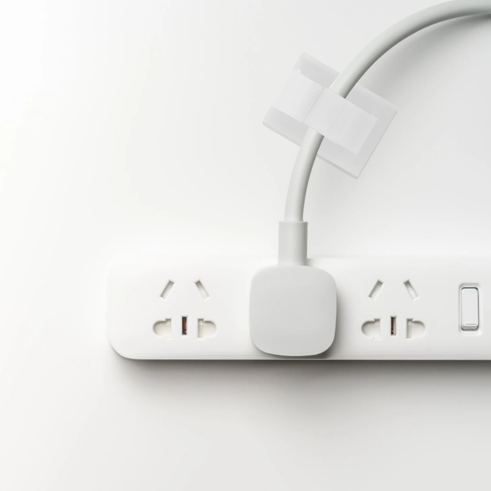 

100 Pcs Wiring Fixing Lock Wire Clip Headphone Organizer Management Desk Computer Cable Adhesive Clips Plastic No Trace