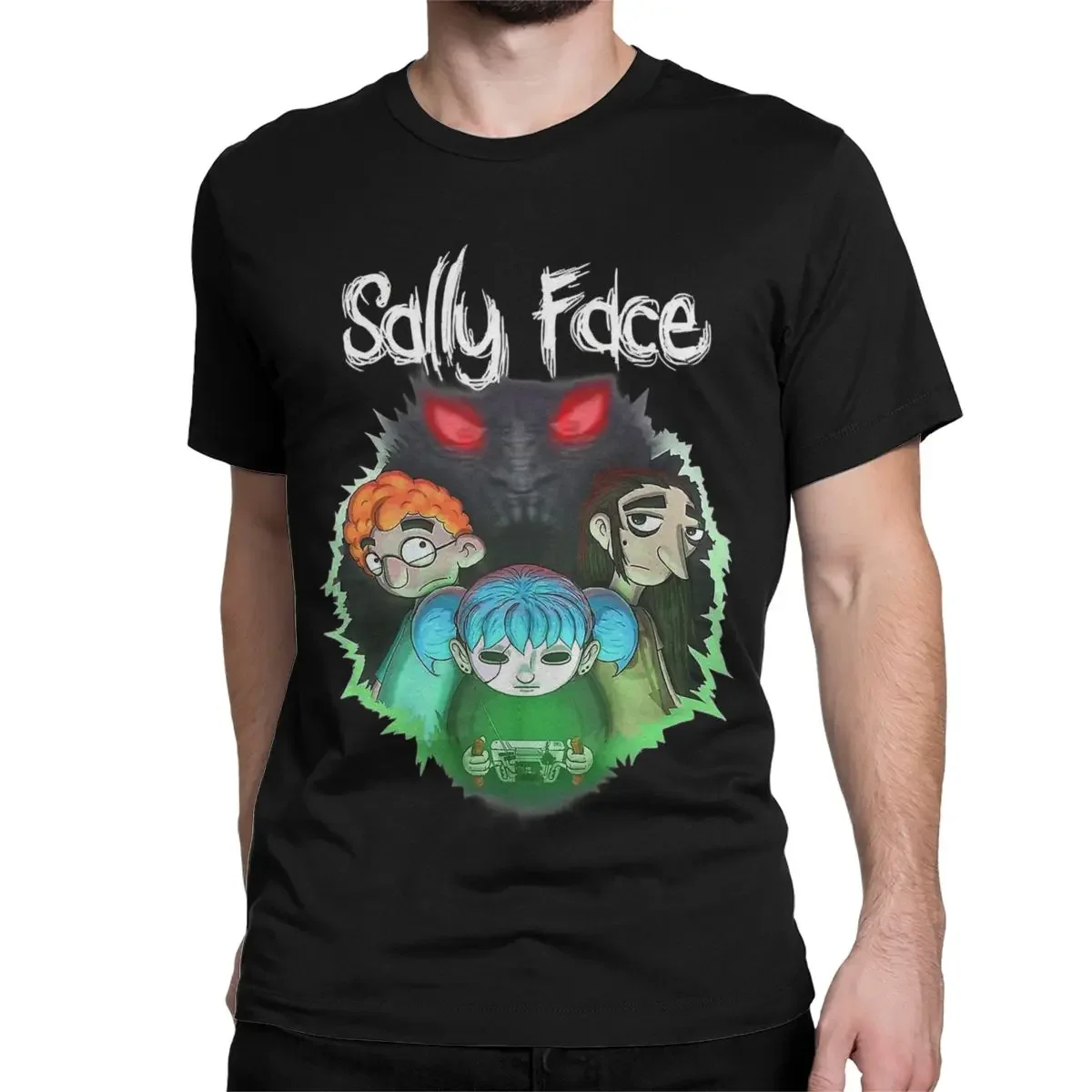 Men Women Sally Face Leisure Cotton Tees  Short Sleeve T Shirt Printed Tops Sal Fisher Game Gothic Larry Sanitys Fall T-Shirt