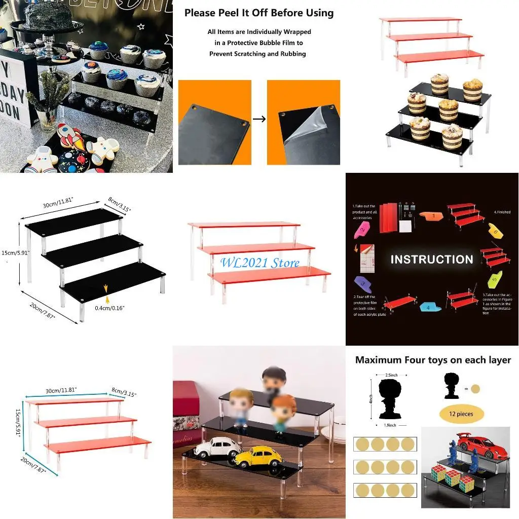 G5GC Прозрачная красная акриловая подставка для дисплея для аниме для поп-фигурки кекс