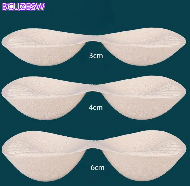 6cm/4/3cm Lateksowa wkładka do piersi Specjalna powiększona wkładka wewnętrzna do małej klatki piersiowej Zagęszczony bardzo gruby biustonosz sportowy Wkładka do bielizny