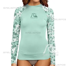 Women's Long Sleeve Surfing Suit UV Protection UPF 50+ Water Sports Tight Swimwear Beach Surf High-Elastic Diving Wear