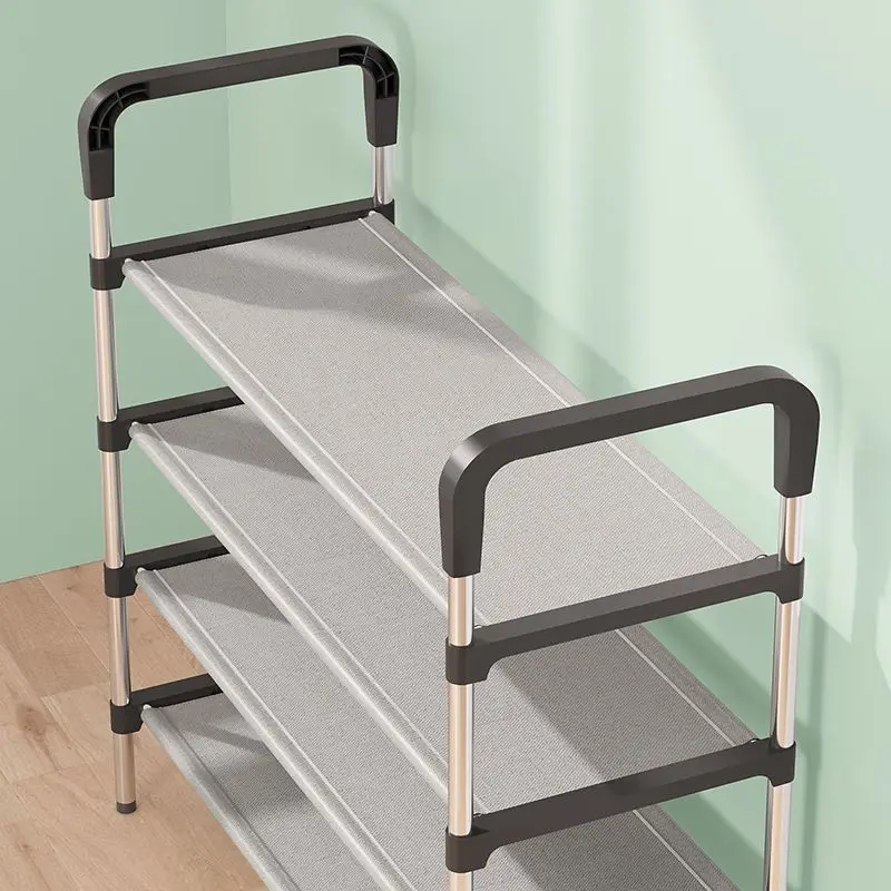 Shoe Rack Shoe Shelf 4/5/6/7Layers Simple Dust-proof Storage Shoe Cabinet Door Dormitory Shoe Organizer Rack