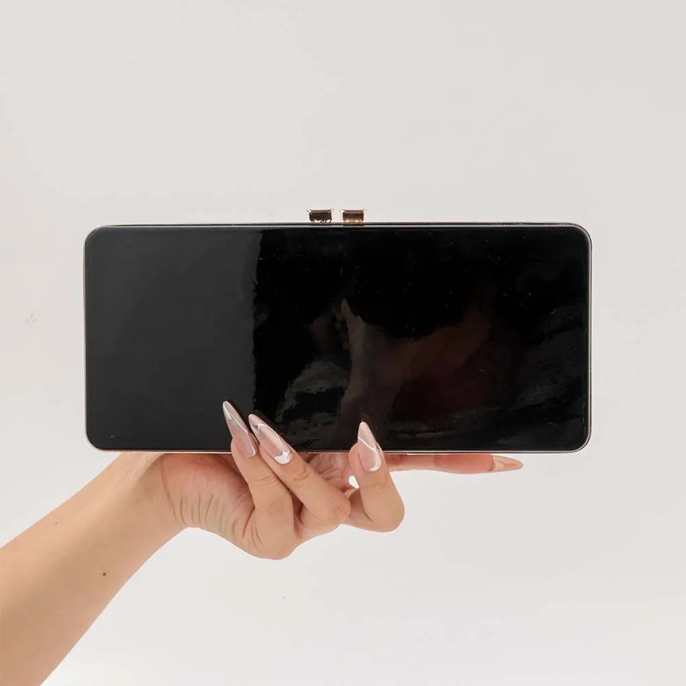 

New Hardware Clip Bag Hand-held Bag Luxurious Black Wcomen's Bag Single Shoulder Crossbody Bag Fashionable Clutch Bag