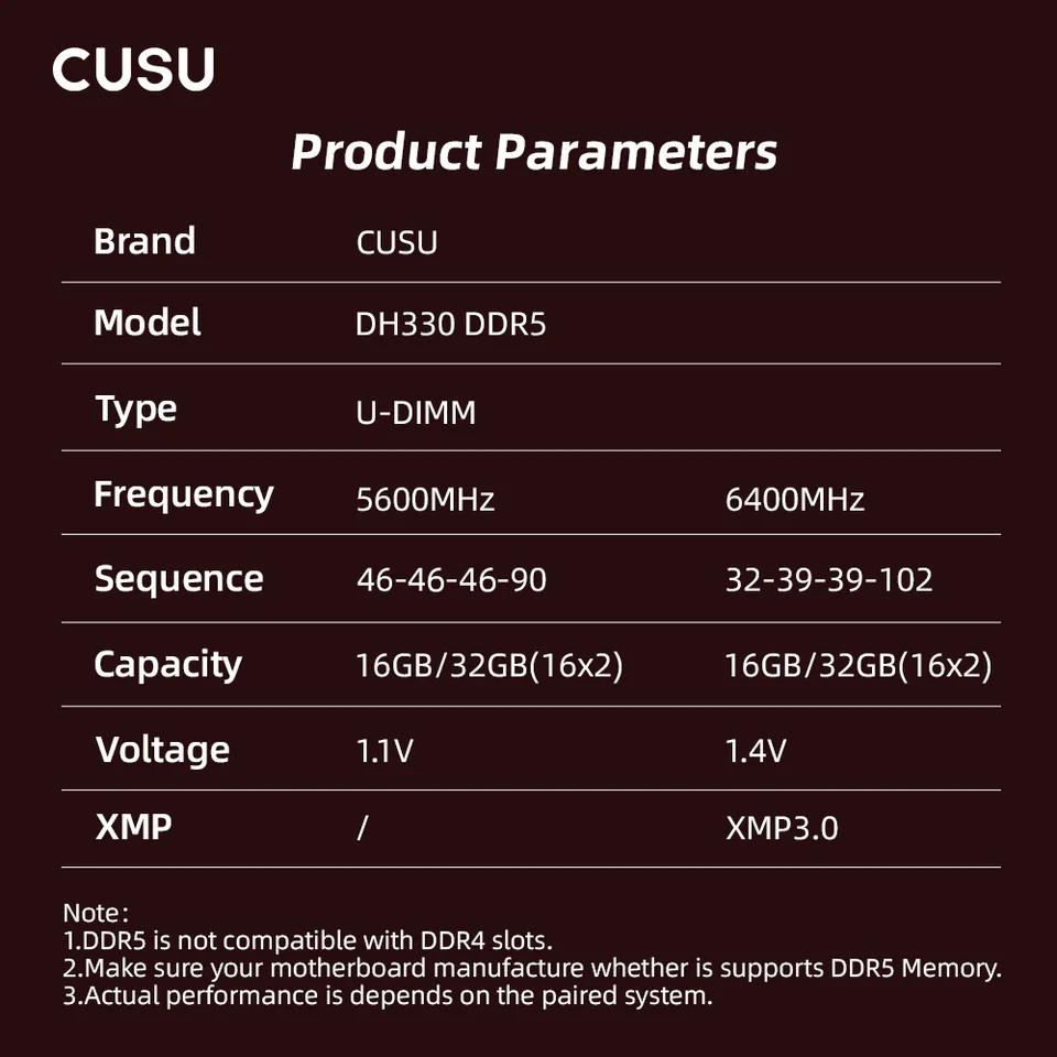 CUSU RAM DDR4 8 ギガバイト 16 ギガバイトメモリ 3200MHz 3600MHz
