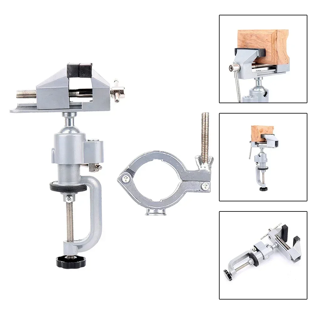 360° Table Swivel Vise Woodworking Grinder Tool Accessory Electric Drill Stand Holder Multifunctional Aluminium Alloy Bracket