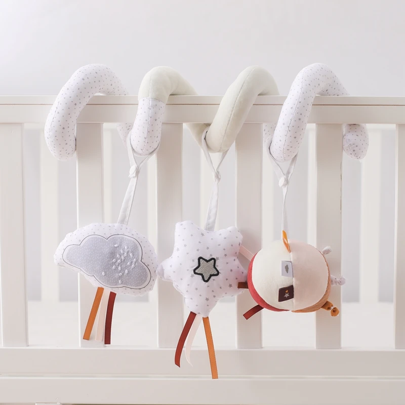 

Baby Crib Hanging Rattles Toys Car Seat Toy Soft Mobiles Stroller Crib Cot Spiral Toy Pram Hanging Dolls for Babies Newborn Gift