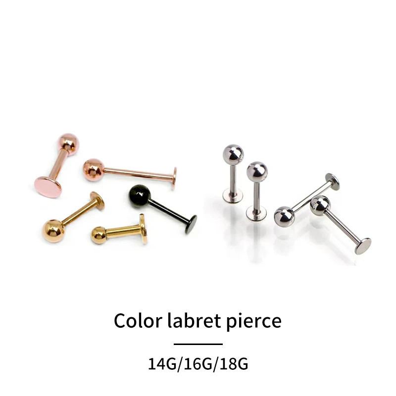 【セール中】14G/16G/18G(1ペア)ブラックカラーラブレットピアス、軟骨ピアス、ボディピアス、低アレルギー性、イヤリング