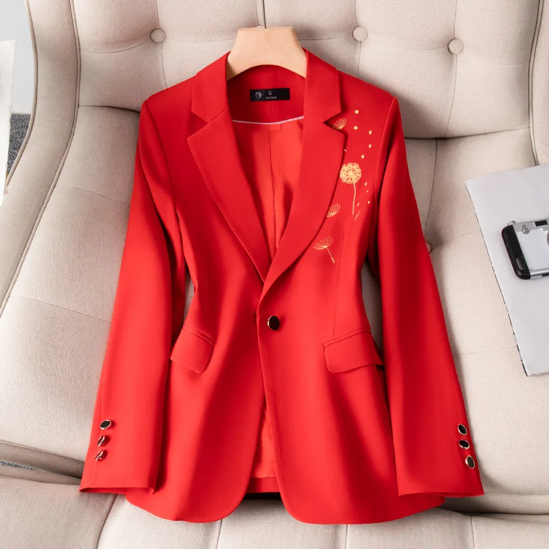 Women Jackets Res Small Suit Women's Coat Casual Small Loose Korean Version Small Suit Women's Design Sense Blazer Women