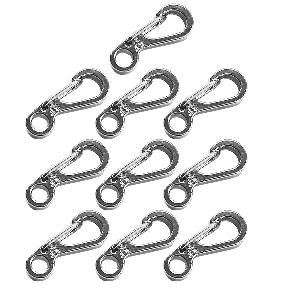 10 Pcs Key Chain Hook Backpack Keychain Lock Carabiner for Keys Hooks Stroller Straps Mini Clip Shackle