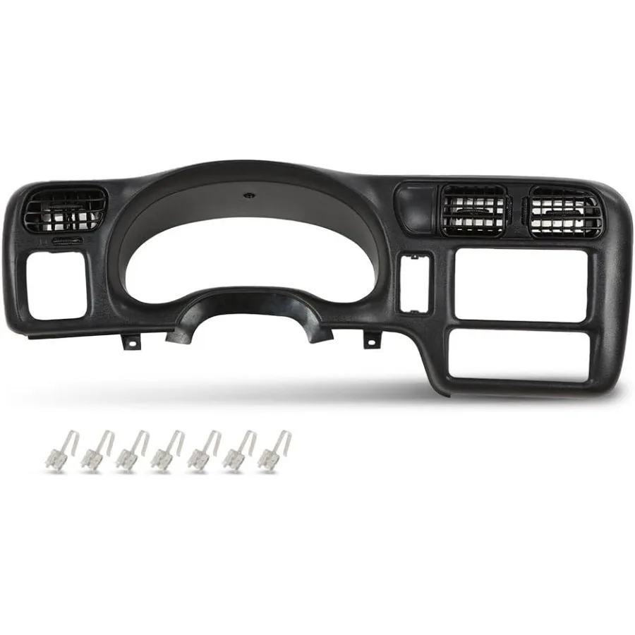 

GPLUS Cluster Dash Bezel Radio Trim Panel Double Din Совместим с Chevy Blazer S10 GMC Jimmy Soma 19982004, черный для автомобиля
