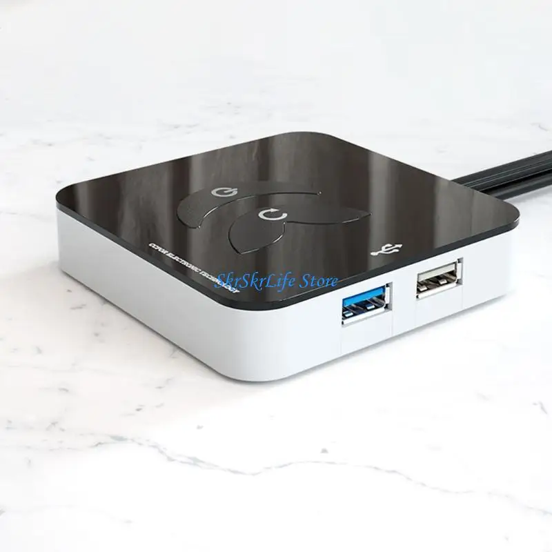 E65E Computer Desktop Switches On Botón apagado Botón reinicio extensión con pegatina