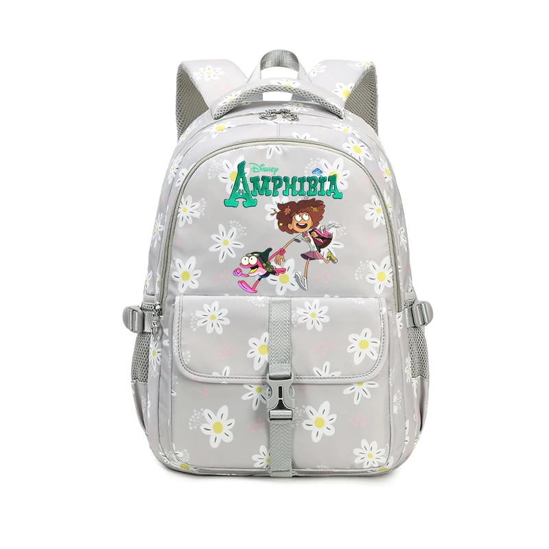 

Disney Amphibia Kids School Bag Cute Backpack for Girls Children Waterproof Backpacks Teenage Large Capacity Book Bag