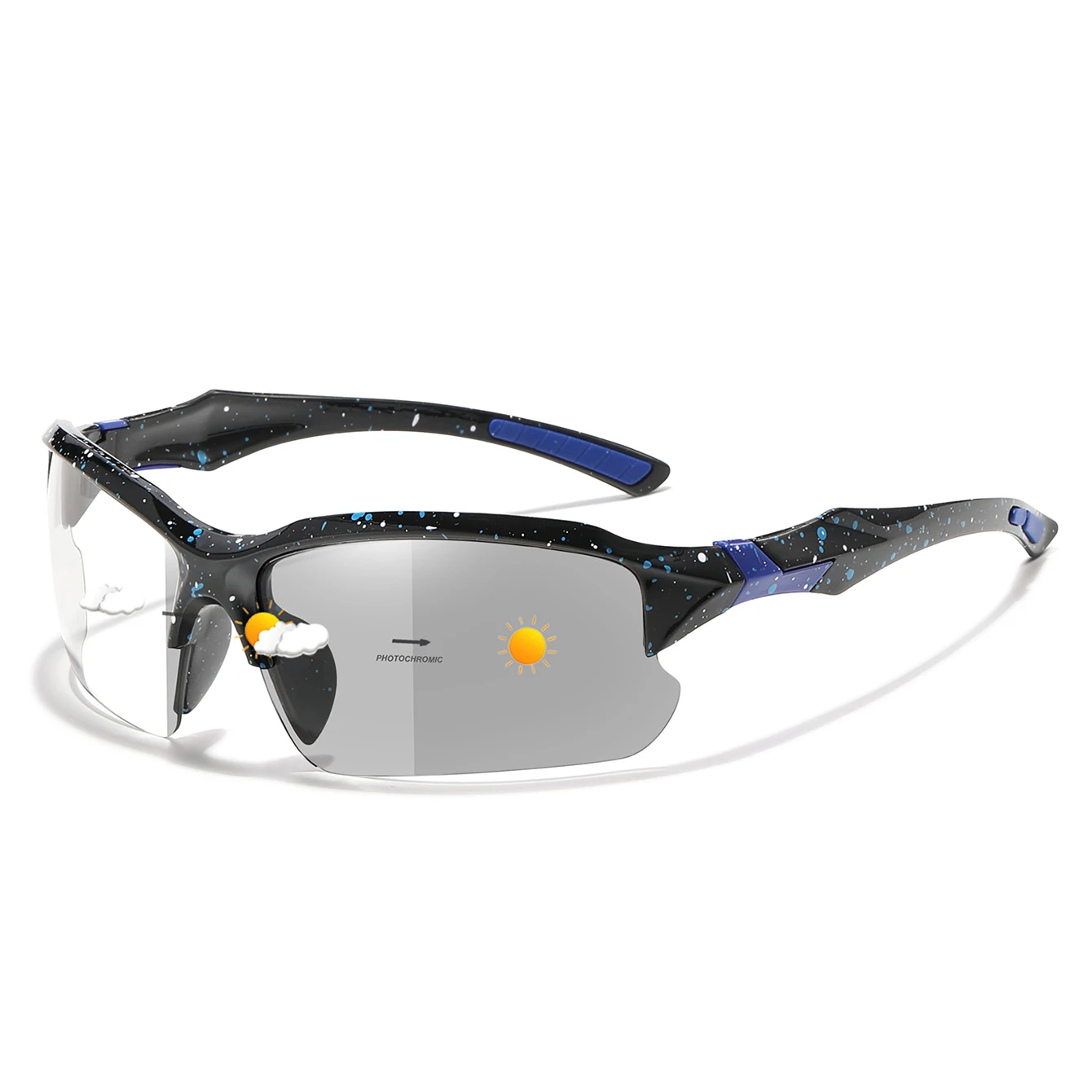 Meekleurende zonnebril voor heren Dames Outdoor Mtb Fietsen Hardloopbrillen Winddichte bril Oversize tinten