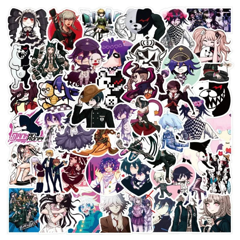 50/30/10PCS Naegi Makoto Kirigiri Kyoko Maizono Sayaka Mondo Owada Popular Anime Graffiti Suitcase Notebook Decorative Stickers