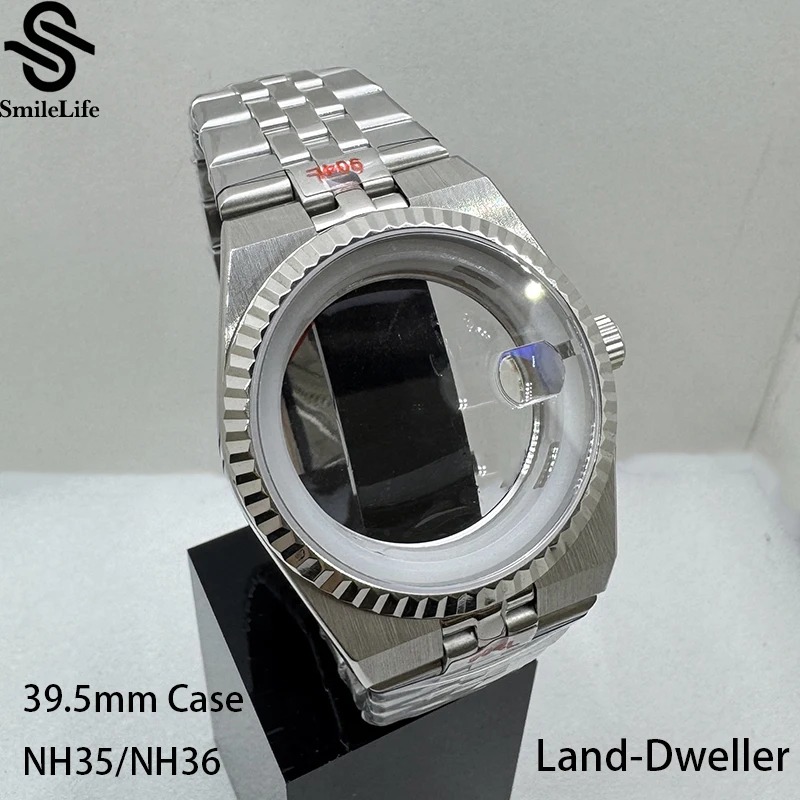 

SmileLife 39.5mm Land-Dweller Case Sapphire Glass With 33.8mm Dial With Strap Fit NH35 Movement Watch Accessories