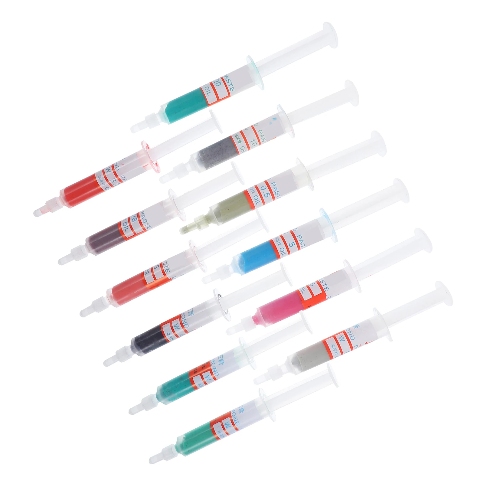 

12 Pcs Polishing Mirror Paste Honing Lapping Buffing Grinding Jewelry Steel Gemstone Aluminum Zinc W2 5 W3 5