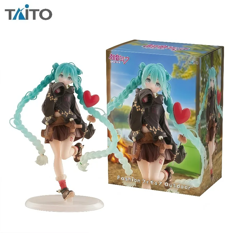 在庫あり-100-オリジナル-taito-ファッション-初音ミク-アウトドア-キャンプ-ブレイデッドバージョン-アニメコレクタブルフィギュアデスクトップホームデコレーションギフト