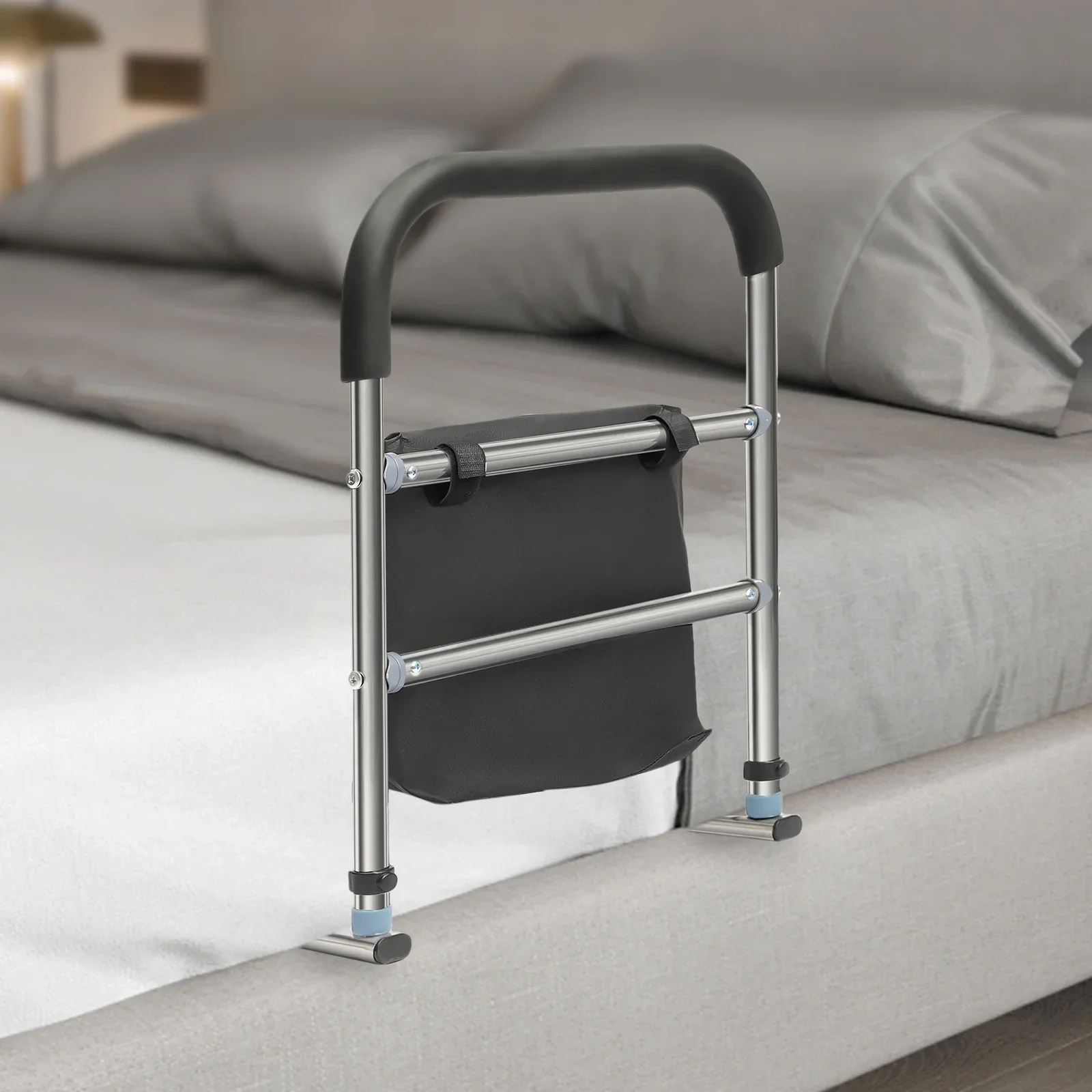 Maniglione da comodino regolabile per adulti anziani Corrimano anticaduta con impugnatura antiscivolo per la cura dell'ospedale domestico