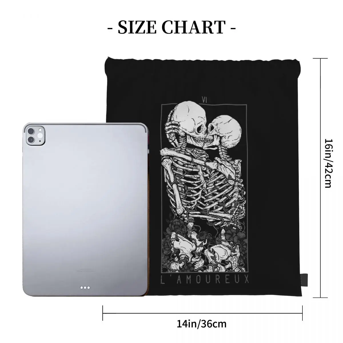 The Lovers Backpacks Casual Portable Drawstring Bundle Pocket Shoes Bag Book Bags For Man Woman School