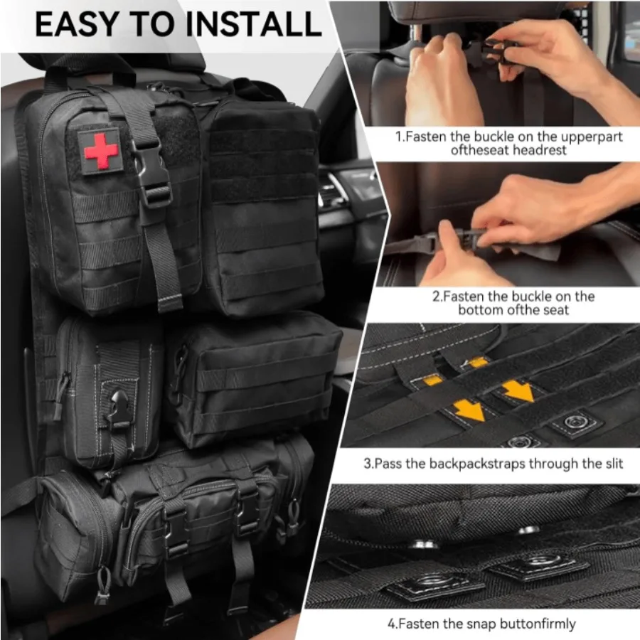 

Universal Tactical Car Seat Back Molle Panel Organizer